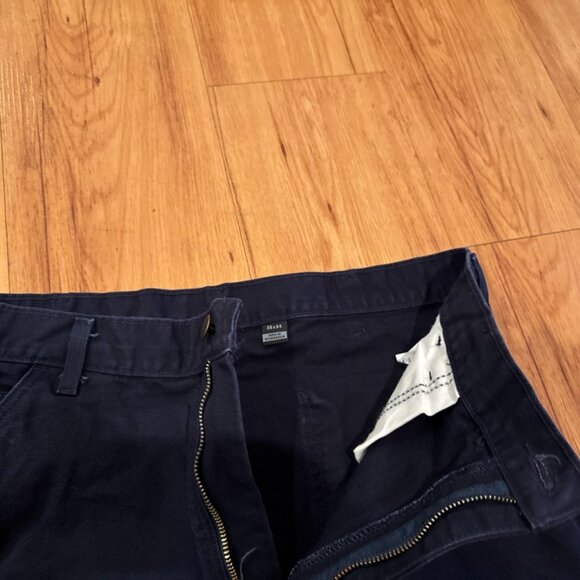Carhartt Pants FR 32x32 Flame Resistant Blue Canvas Work 371-20 Mechanic - Picture 5 of 6